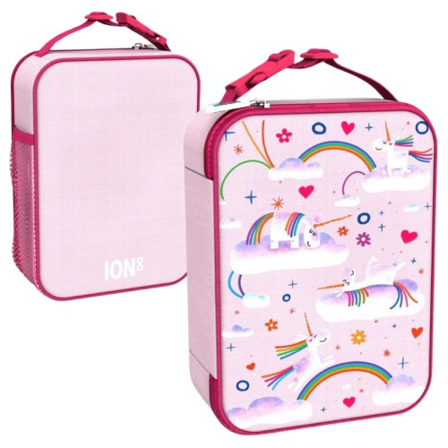 Ion8 Geantă de Prânz pentru Pachet de Prânz și Sticlă Izolată Unicorn Curcubeie