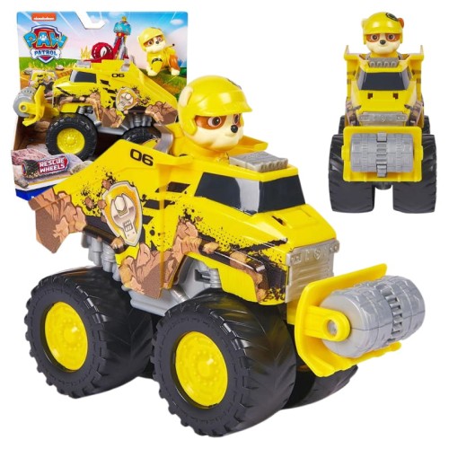 Psi Patrol Rescue Wheels Excavație Rubble Set Vehicul + Figurina