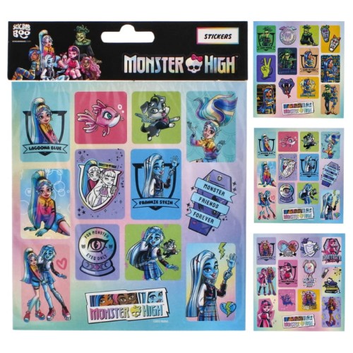 Monster High Set de 3 Foi cu Autocolante 36 Bucăți