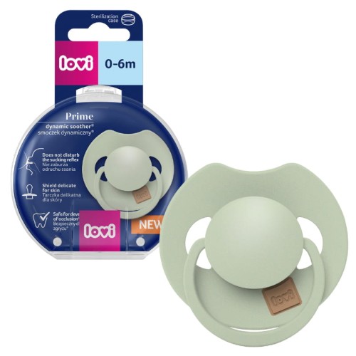 LOVI Prime Suzetă Din Silicon Relaxantă Pistachio 0-6m