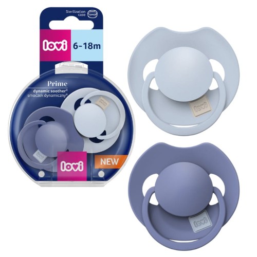 LOVI Prime Suport pentru supt din silicon Baby Blue/Blue 6-18m 2-buc.