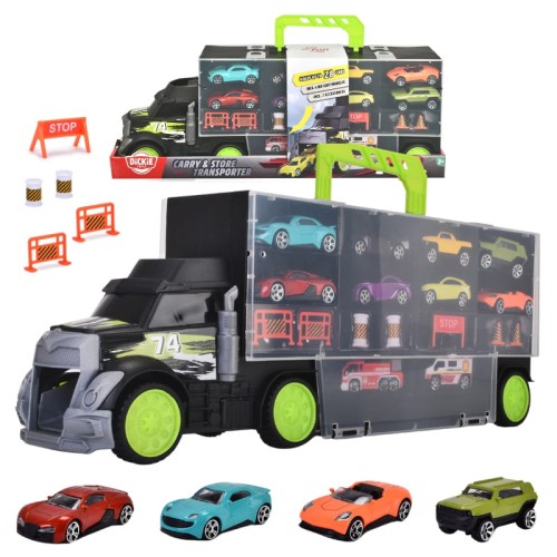 Dickie Toys Transporter de mașini Set cu mașinuțe 3+
