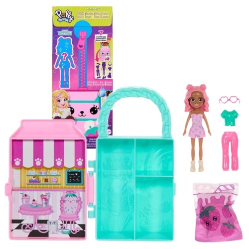 Polly Pocket Mică Stilistă Urmărire Portabilă Cu Accesorii
