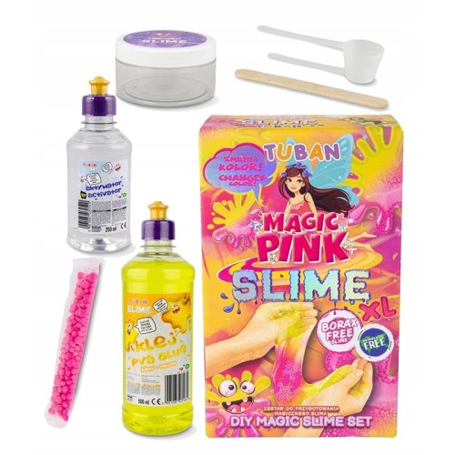 Tuban Magic Pink XL Set Diy Pentru Prepararea Singur a Slime-urilor Roz