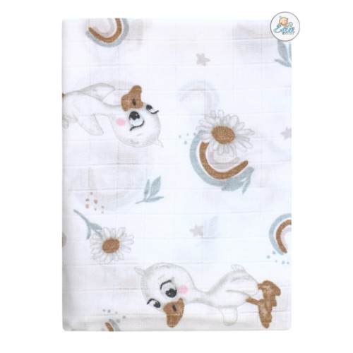 Ega Kids Scutec Pătut Pătură Muslin 120x120 cm Rață Cu Curcubeu