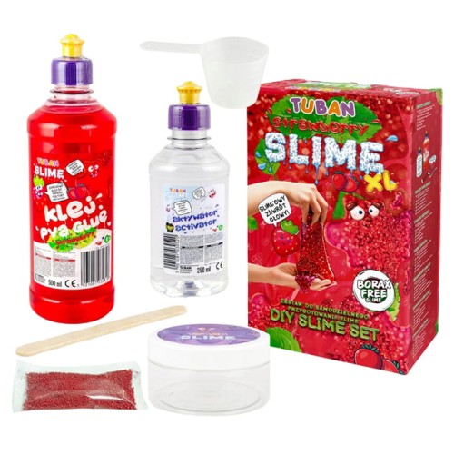 Tuban Strawberry Slime XL Set Diy Pentru Pregătirea Singură a Slime-ului Crenos Căpșună