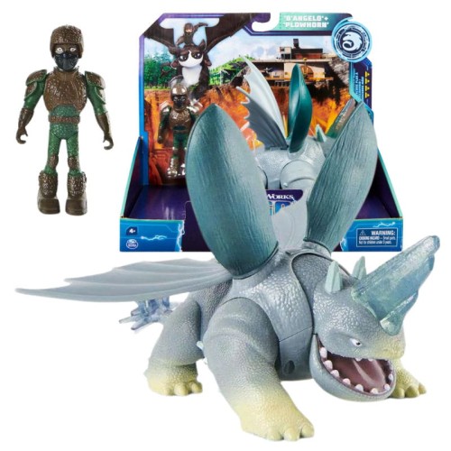 Călăreții Dragonilor Nouă Lumi Figurina D'Angelo + Dragonul Kruszka 4+