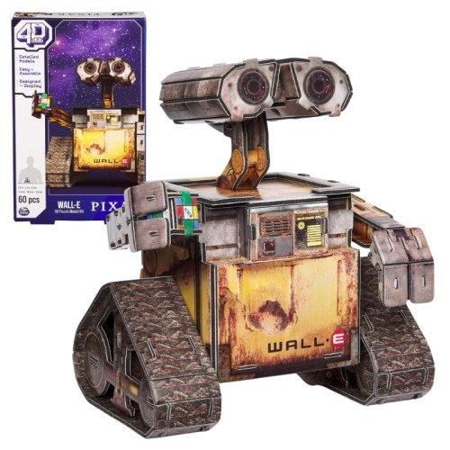 Puzzle 3D Disney Pixar Wall-E Figură Spațială 4D Construiește 60 de piese.