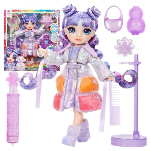 Rainbow High Iarna Minunată Păpușa Violet Willow + Accesorii
