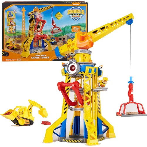 Paw Patrol Rubble & Crew Rubble și echipa sa Set Turn de Craină Bark Yard Set Craină 60cm + Nisip Kinetik Kinetic Sand