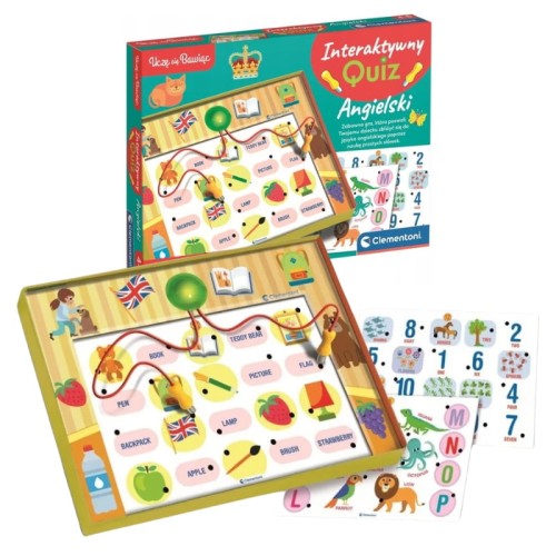 Clementoni Învăț prin Joacă Quiz Interactiv Englez Ziar Educațional 4+