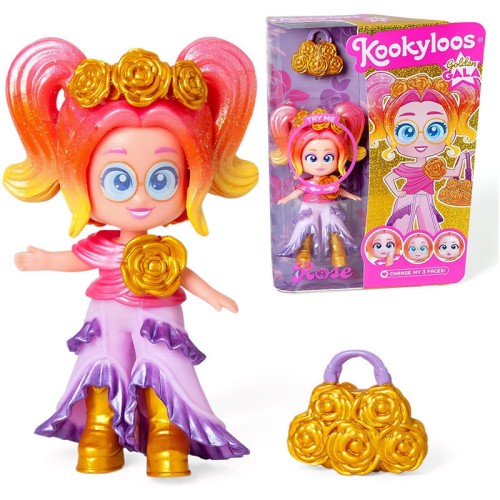 Kookyloos Gala de Aur Golden Gala Papușa Rose + Plic La Modă Set 3+