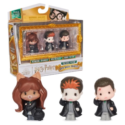 Lumea vrăjitorilor Harry Potter Mini figurine Camera Secretelor Vraja Metamorfozării Harry Hermione și Ron Set