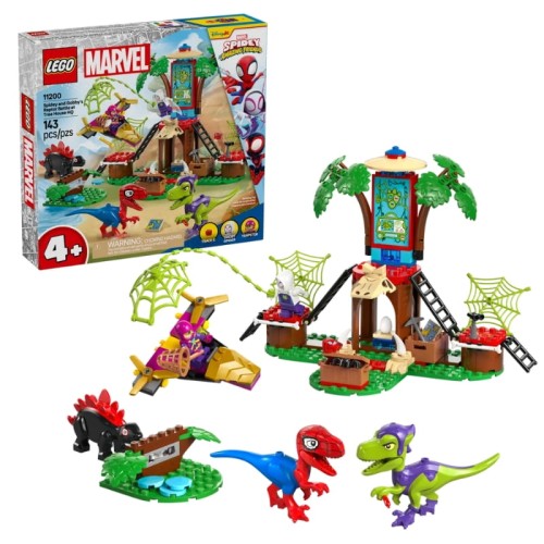 LEGO MARVEL Spidey și Super Prietenii Bătălia lui Spidey și Gobby lângă Casa Pe Arbore Set de Piese 143 El. 4+