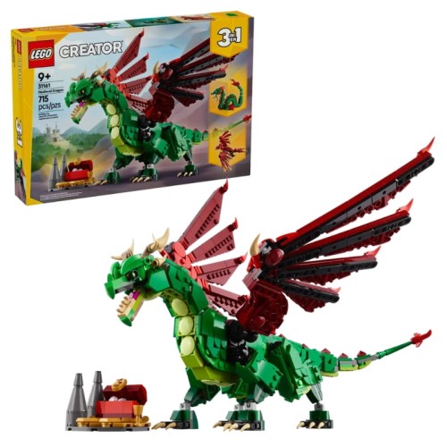 Lego Creator Set Dragon Medieval Blocuri 3 în 1 715 El. 9+