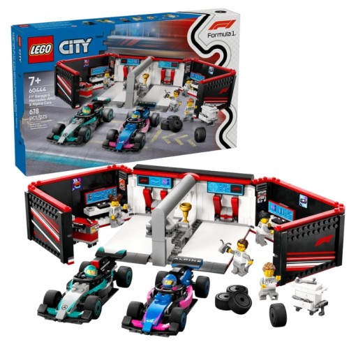 Lego City Set Garaj Și Bolide Mercedes-AMG Și Alpine F1 678 El. 7+