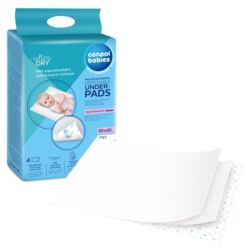 Canpol Saltele Higienice Odată cu Bandă Adezivă 60x90cm 10 buc. Set