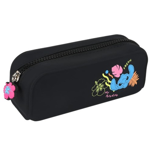 Coolpack Disney Black Etui Silicona Pencil Case Tubă Unicameral Fără Echipare Stitch Negru