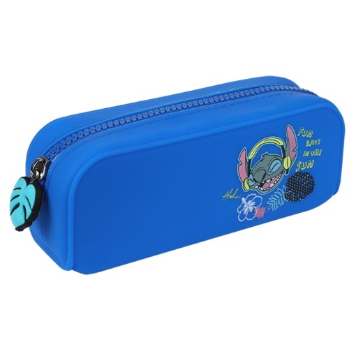 Coolpack Disney Negru Buzunar Silicons Pătură Penal Etui Tubă Unic Compartiment Fără Echipament Stitch Albastru Marine
