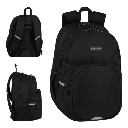 Coolpack Rider Rucsac Școlar pentru Tineret 2-băi 27L. Colecția Neagră Negru