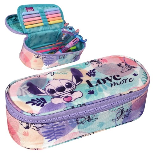 Coolpack Campus Disney Fashion Piórnik Jednokomorowy Z Klapką Bez Wyposażenia Stitch Pastelowy