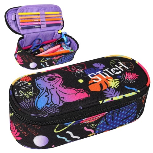 Coolpack Campus Disney Negru Penar Unic Compartiment Cu Capac Fără Echipare Stitch Negru