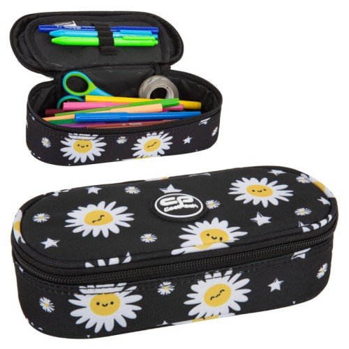 Coolpack Campus Etui pentru Creioane cu Un Compartiment cu Capac Fără Accesorii Daisy Black