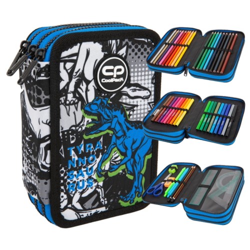 Coolpack Jumper 3 Penar cu Accesorii Trei Compartimente Dinozaur T-Rex
