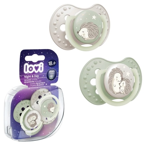Lovi Suzetă Silicona Dinamică Noapte & Zi 18m+ 2buc. Iepure