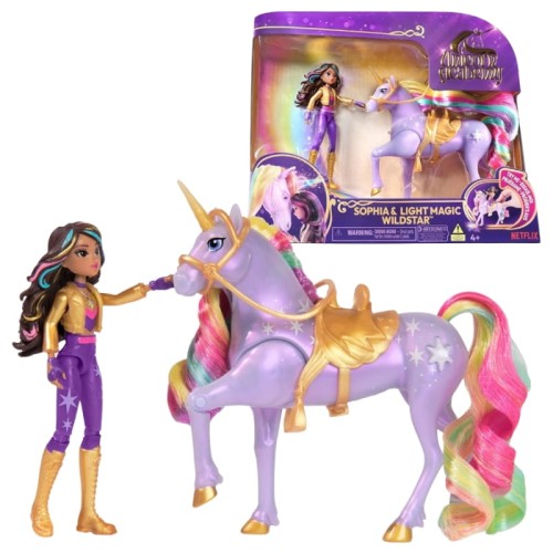 Spin Master Unicorn Academy Păpușa Sophia Și Unicornul Strălucitor Wildstar Academia Unicornilor Set Interactiv 4+