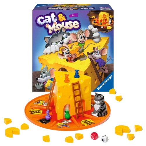 Joc de societate Ravensburger pentru familie Cat & Mouse Pisica și Șoarecele 4+