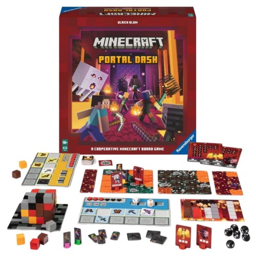 Ravensburger Minecraft Portal Dash Joc de Cărți Cooperativ Strategic Logic