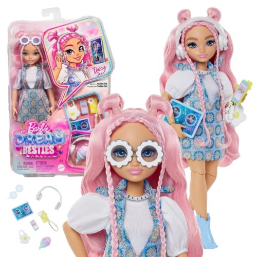 Barbie Dream Besties Daisy Jean Papusa DJ + Accesorii 4+