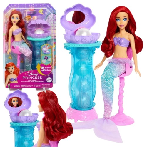 Prințesa Disney Păpușă Prințesă Ariel Set Masă de Toaletă cu Scoici 3+