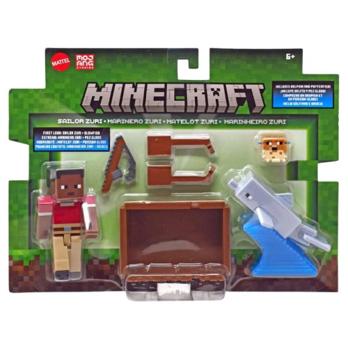 Figurine de bază Mattel Minecraft 2-pachet Sailor și Zuri 6+