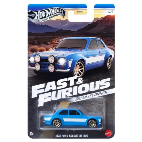 Hot Wheels Furios și Iute Fast & Furious Brian O'Conner Mașinuță Model 1970 Ford Escort RS1600 4/5