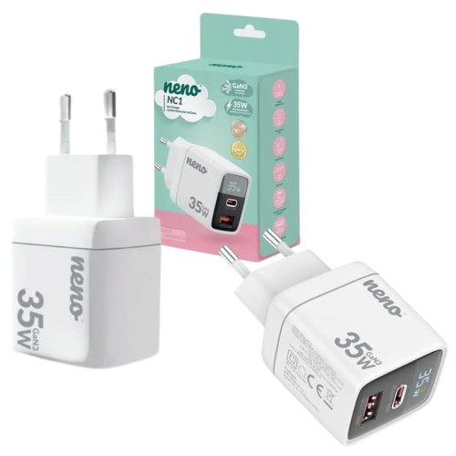 Neno NC1 Încărcător Rapid de Rețea Alimentator USB-C USB-A