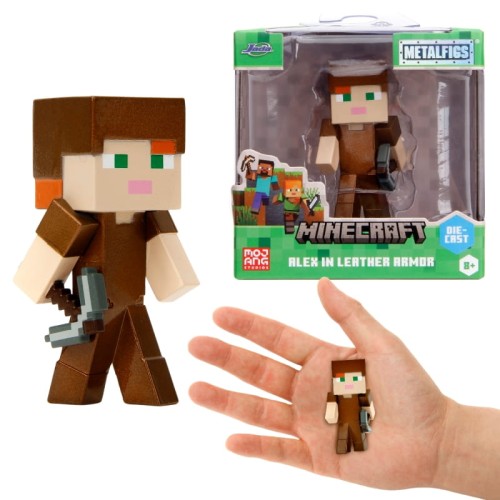 Figurină metalică de colecție Jada Minecraft Alex în armură de piele 1 buc.
