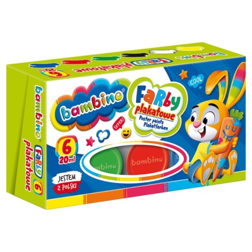 Bambino Vopsele Tempere 6 Culori Școlare Grădinițe 20ml