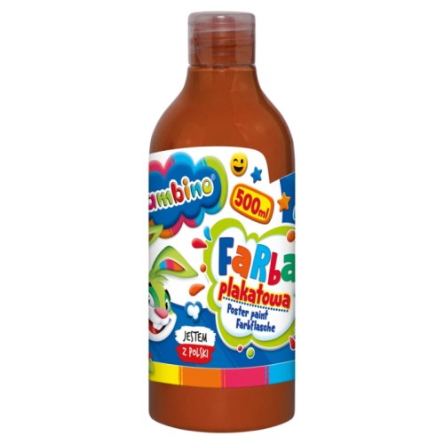 Bambino Vopsea pentru Plakată în Sticlă Școlară de Grădiniță 500ml Culoarea Maro