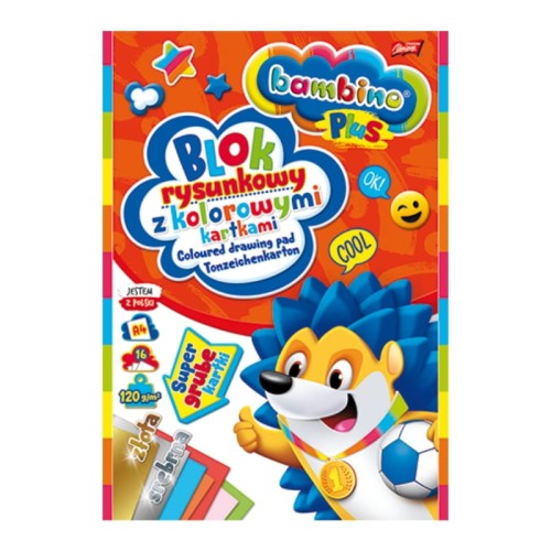 Bambino Bloc de desen cu foi colorate A4 16 foi