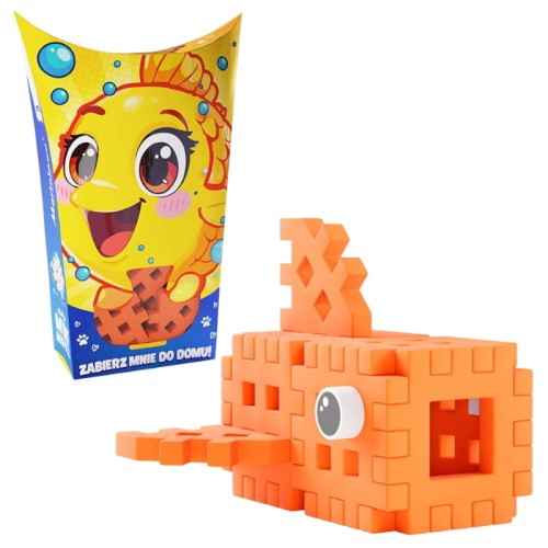 Marioinex Jucării Mini Waffle Animale Mici de Construcție Pocket Pets Pește 16 El. 3+