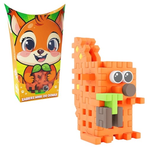Marioinex Cărămizi Mini Waffle Animaluțe Constructive Pocket Pets Veveriță 34 El. 3+
