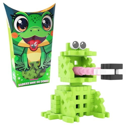 Marioinex Cărămizi Mini Waffle Animale Mici de Construcție Pocket Pets Broască 34 El. 3+