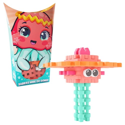 Marioinex Cărămizi Mini Waffle Mini Animale Creative Pocket Pets Meduză 25 El. 3+