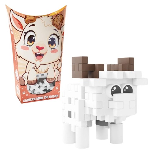 Marioinex Cărămizi Mini Waffle Animale Mici de Construcție Pocket Pets Capră 35 El. 3+