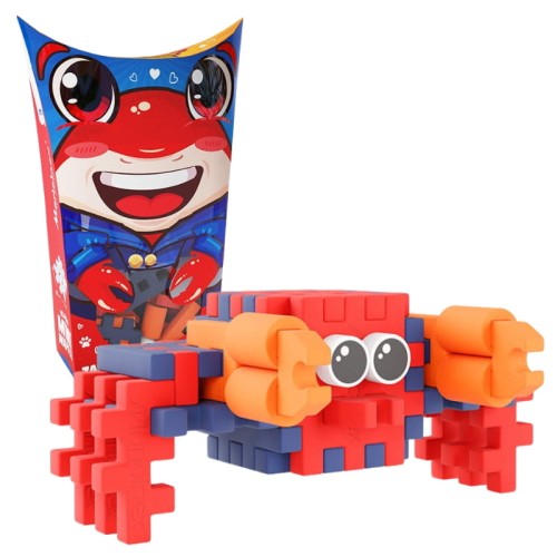 Marioinex Cărămizi Mini Waffle Animale Mici Constructive Pocket Pets Crab 33 El. 3+