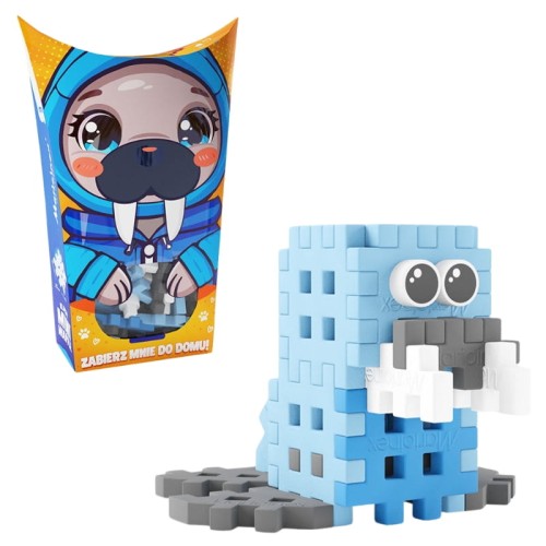 Marioinex Cărămizi Mini Waffle Micile Animale de Construcție Pocket Pets Morsa 25 El. 3+