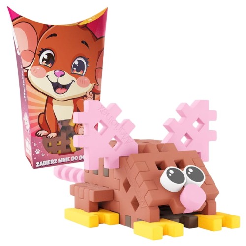 Marioinex Cărămizi Mini Waffle Animaluțe de Construire Pocket Pets Șoarece 25 El. 3+