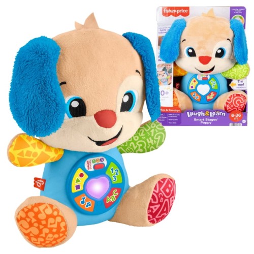 Fisher Price Câinele Învățăcel Învață și Râde 3 Niveluri de Învățare 5 Limbaje 6m+